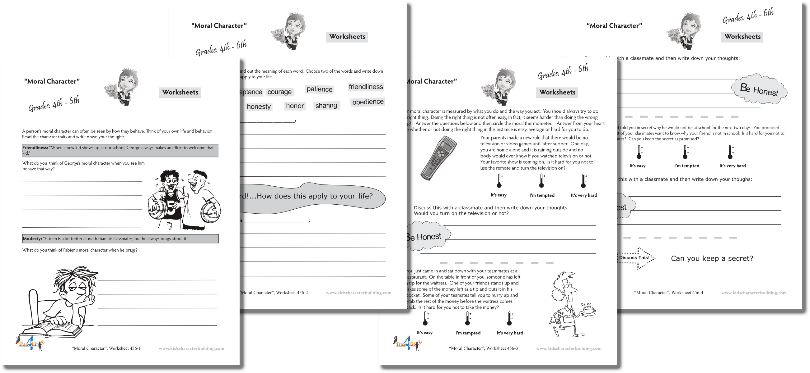  worksheets on moral character