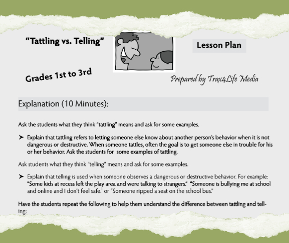 Talling vs Telling Lesson Plan